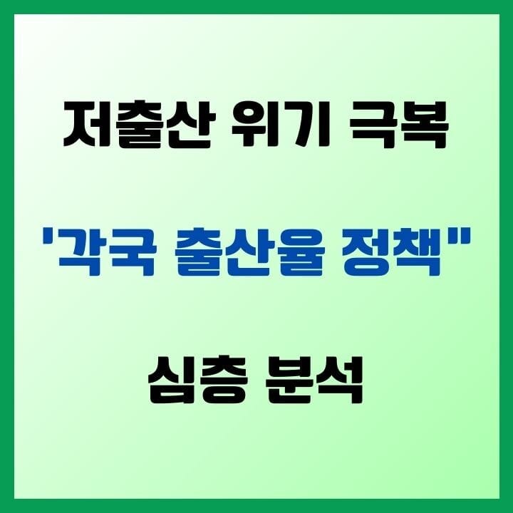 한국 저출산 위기 극복을 위한 세계 각국의 출산율 향상 정책 심층 분석 8 저출산-대책-썸네일